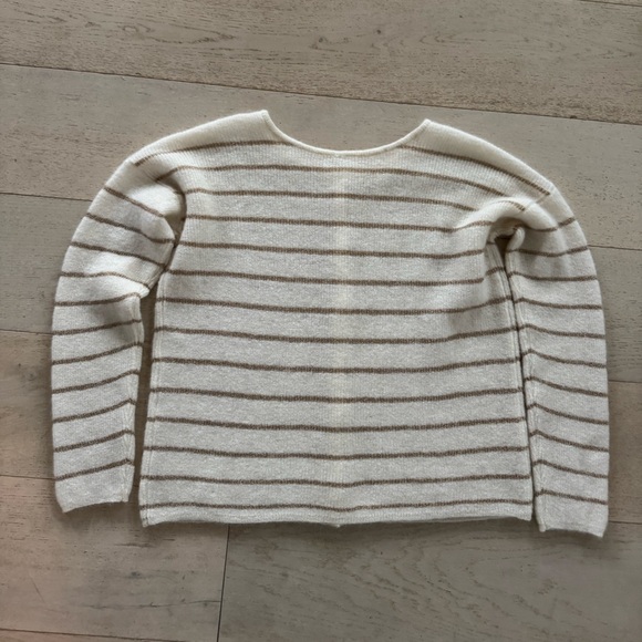 NWOT SEZANE Gaspard cardigan ECRU GOLD Striped - Picture 10 of 14
